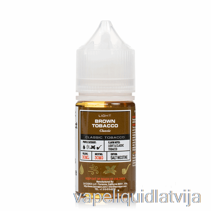 Brūnā Tabaka - Bsx Sāls Sērija - 30ml 30mg Vape šķidrums